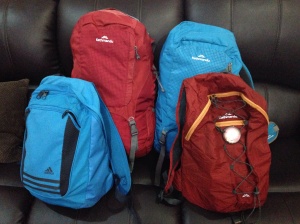 Our backpacks for the trip to Turkiye in Summer 2014